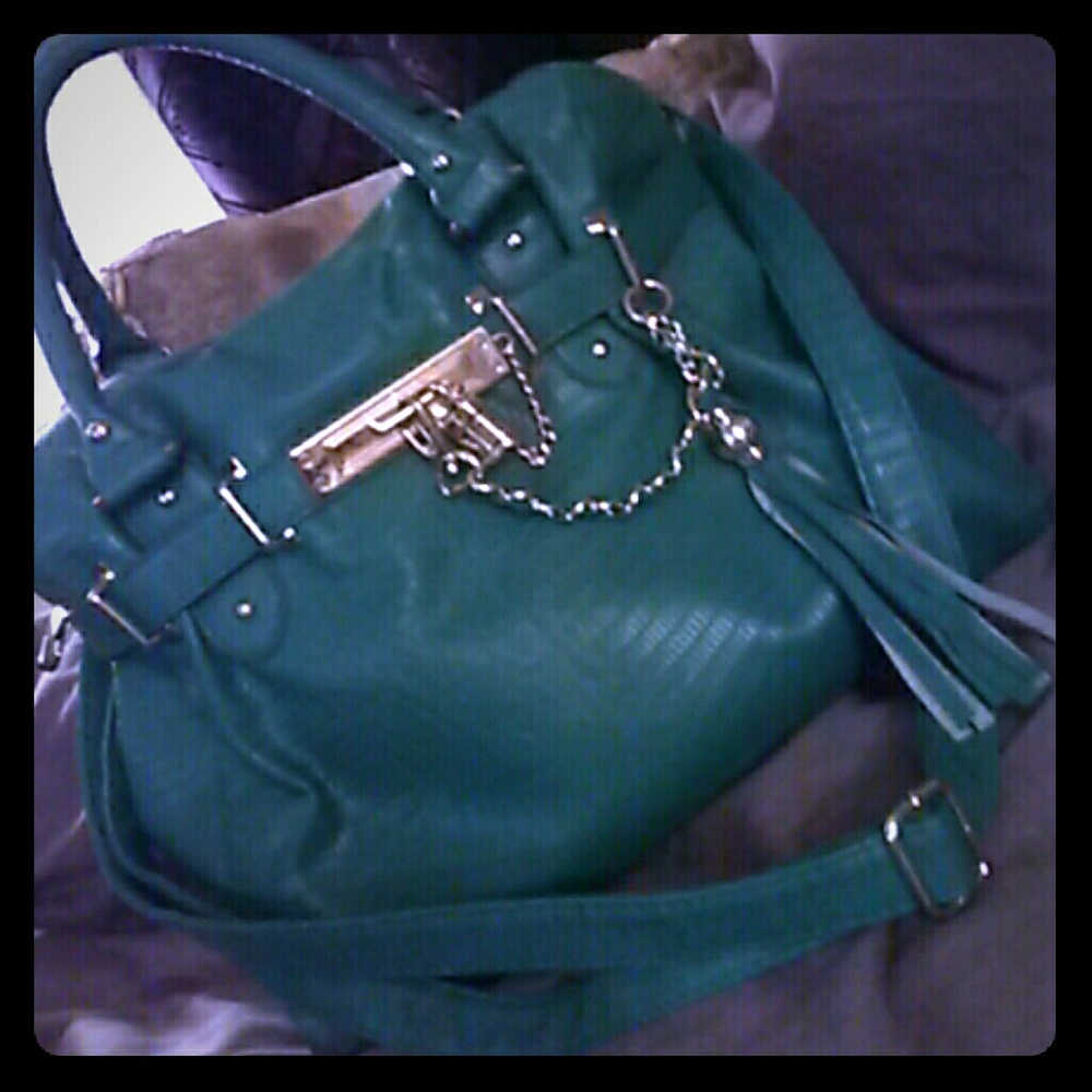 Steve Madden Turquoise blue green faux leather bag